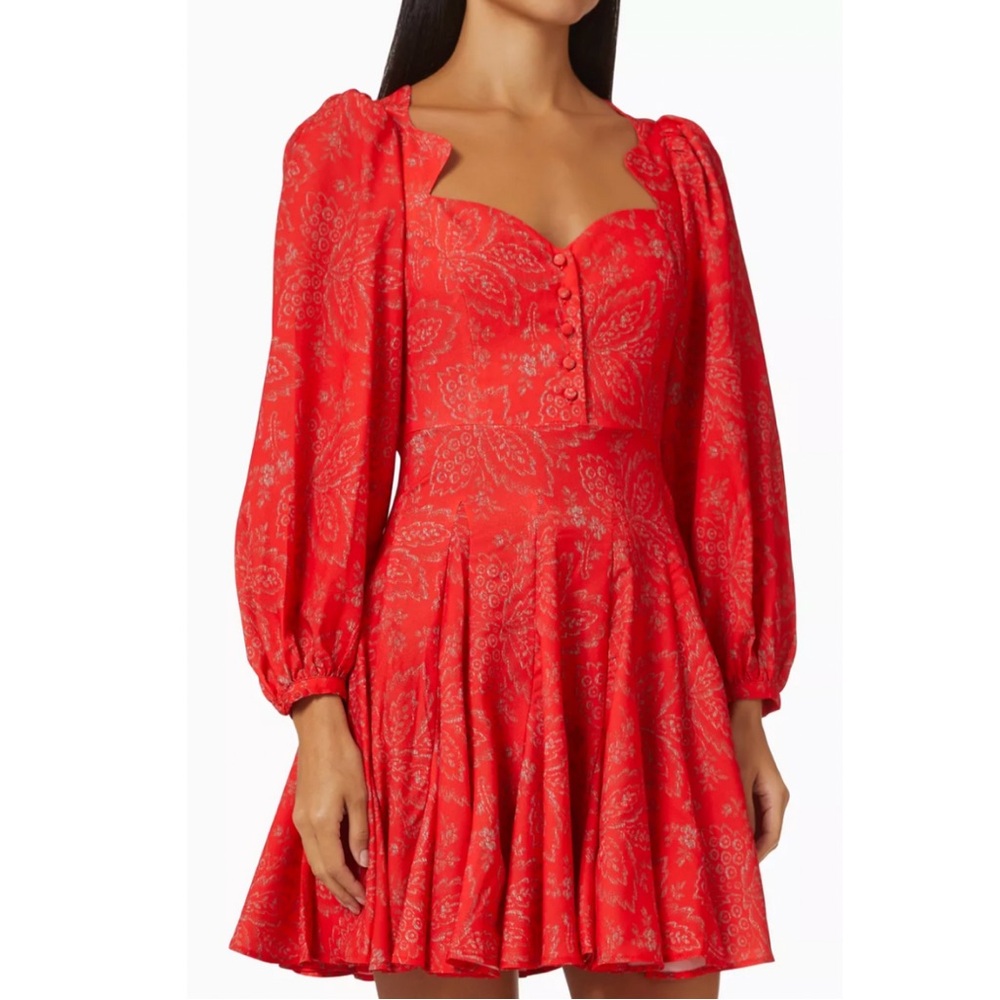 RHODE Torri Mini Dress in Autumn Fern Bramble Berry